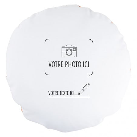 Coussin smiley rond imprimé photo