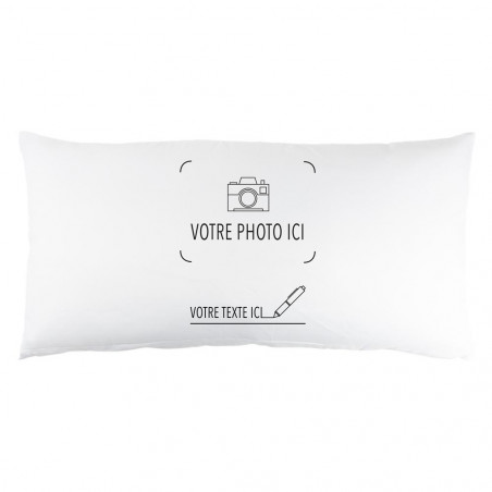 Grand coussin rectangle avec photo imprimée