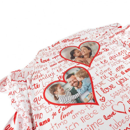 Plaid polaire love personnalisé