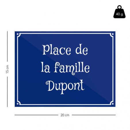 Taille de la plaque de rue