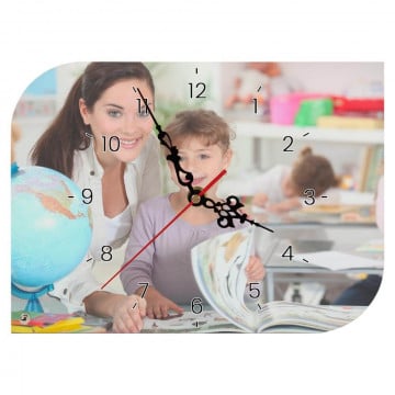 Horloge feuille personnalisée avec une photo