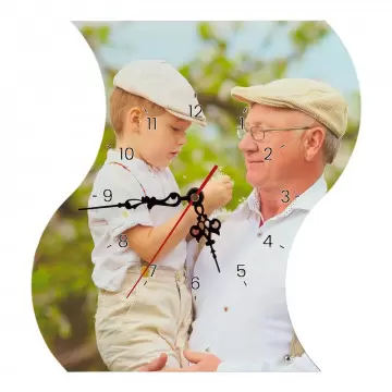 Horloge drapeau personnalisable avec photo