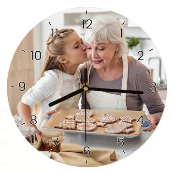 Horloge ronde murale à personnaliser | Impression photo