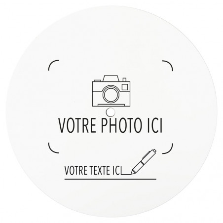 Horloge ronde en bois avec photo imprimée