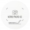 Horloge ronde en bois avec photo imprimée