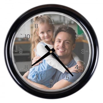 Horloge mural ronde personnalisée avec une photo