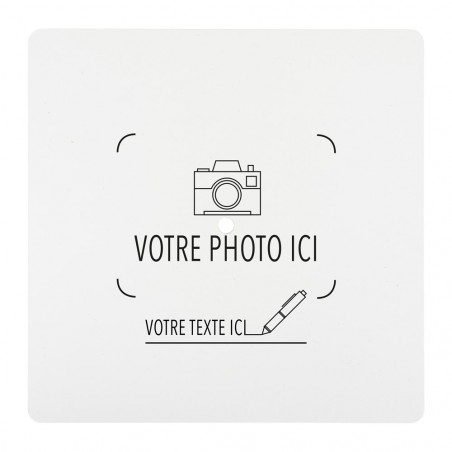Horloge carré avec photo à imprimer