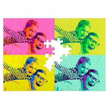 Puzzle personnalisé photo au style Pop Art | Puzzle 120 pièces