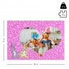 Taille du puzzle thème lapin cœur
