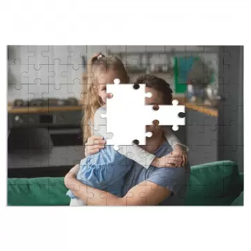 Grand puzzle photo personnalisé en bois | Puzzle épais 96 pièces
