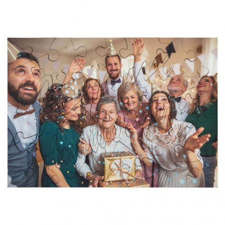 Puzzle joyeux anniversaire avec photo imprimée