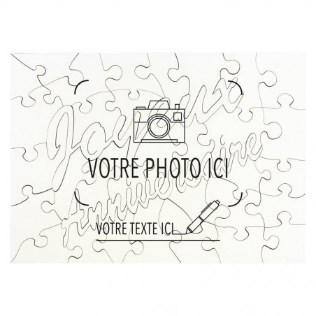 Puzzle joyeux anniversaire imprimable avec vos photos