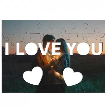 Puzzle photo I love you |Puzzle personnalisé pour les amoureux