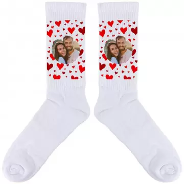Chaussettes personnalisés amour avec photo | Cadeau St Valentin