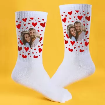 Chaussettes cœurs personnalisables