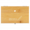 Coffret vin en bois texte gravé