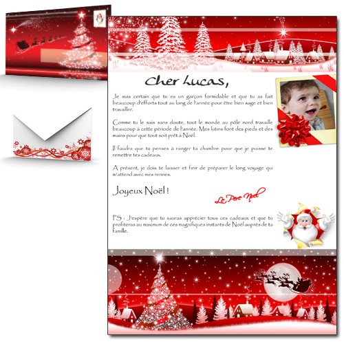 Lettre Cadeau Pere Noel Decoration de Noel