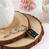 porte clef métal personnalisé et gravé texte