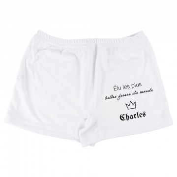 Boxer personnalisé "Élu les plus belles fesses" | Cadeau fun et sexy