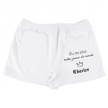 Boxer personnalisé "Élu les plus belles fesses" | Cadeau fun et sexy