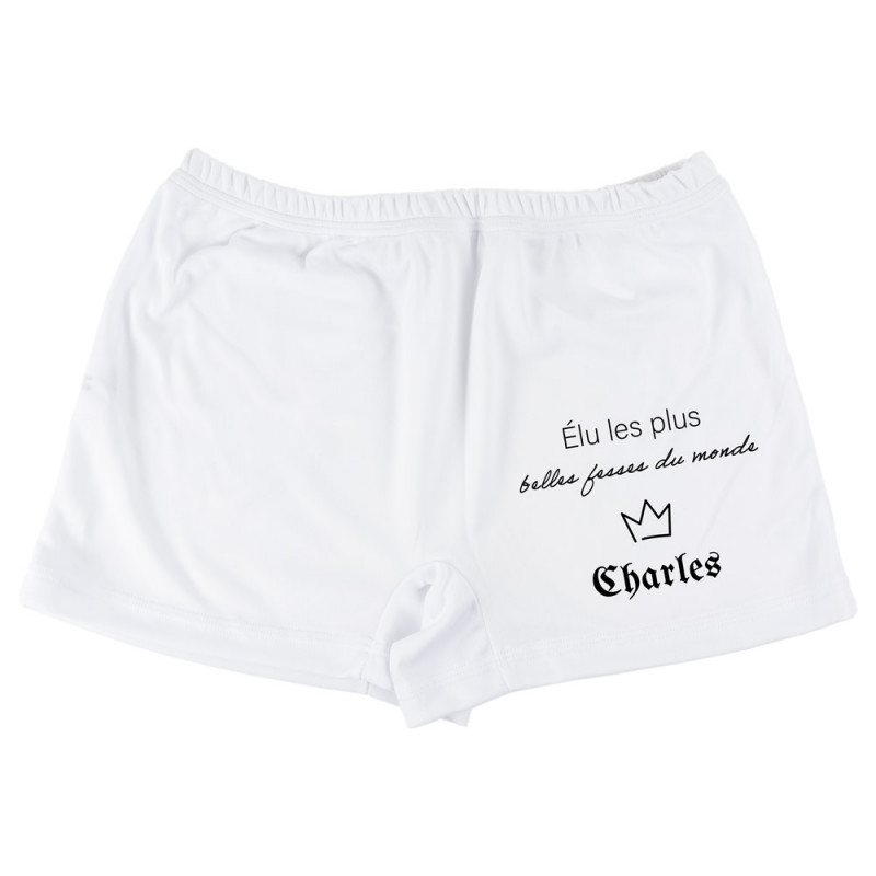 Caleçon personnalisé prénom "les plus belles fesses"