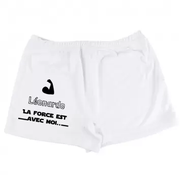Boxer personnalisé "La force est avec moi" | Cadeau fun et geek