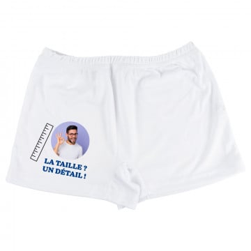 Boxer personnalisé photo "La taille, un détail" | Cadeau drôle homme