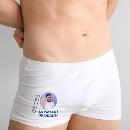 Caleçon personnalisable photo avec design la taille un détail