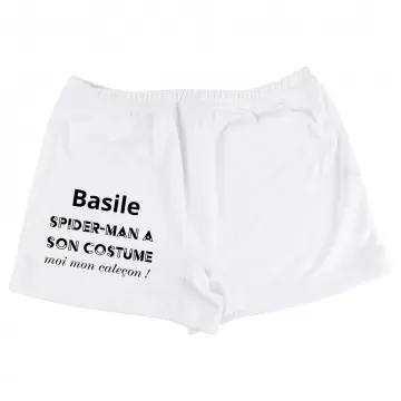 Boxer personnalisé "Spiderman a son costume" | Cadeau fun homme
