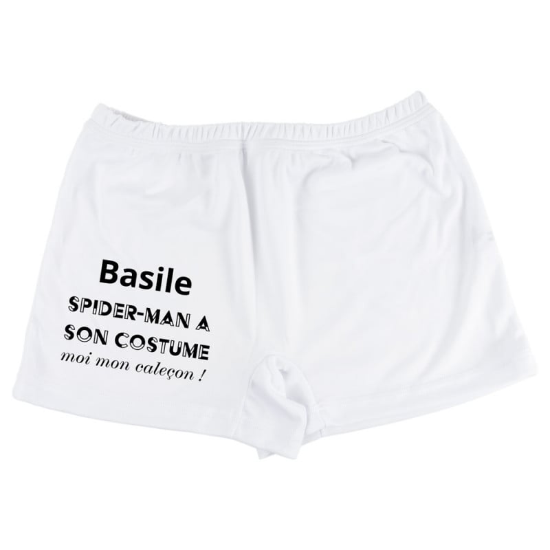 Caleçon personnalisé "Spiderman a son costume"