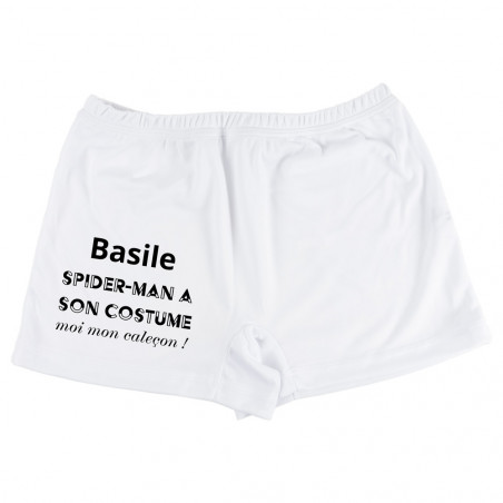 Caleçon à personnaliser "Spiderman a son costume"