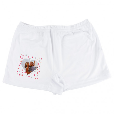 Boxer personnalisable avec photo et cœur