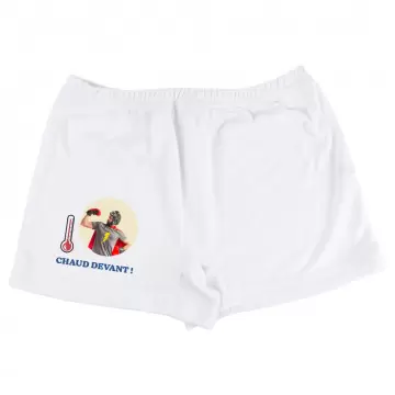 Boxer personnalisé "Chaud Devant" avec photo | Cadeau fun homme