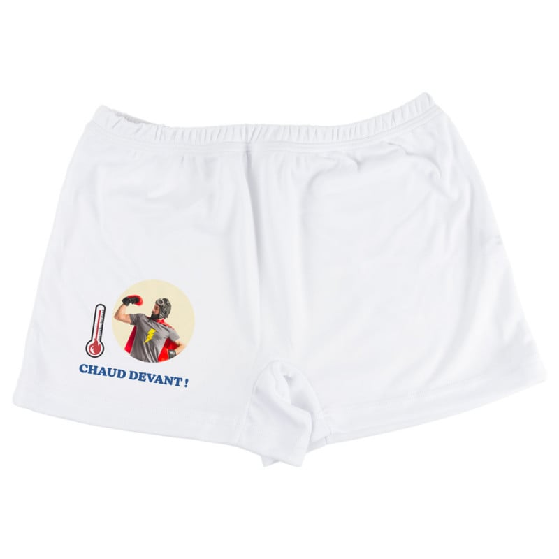 Boxer caleçon personnalisé photo chaud devant