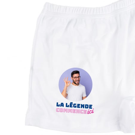 Boxer personnalisé photo "la légende commence ici"