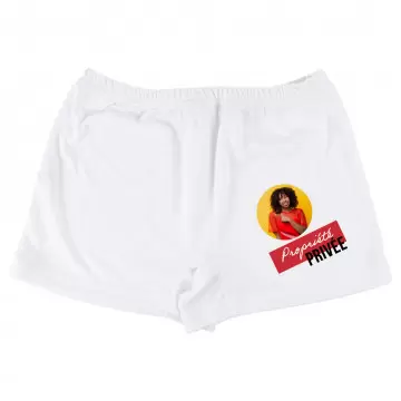 Boxer personnalisé "Propriété privée" avec photo | Cadeau complice