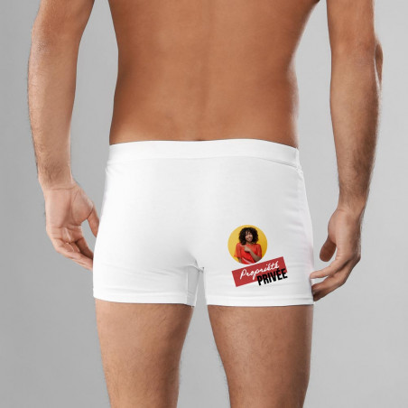 Boxer personnalisé photo propriété privée