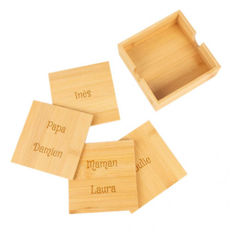 sous verre bois et coffret