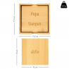 Taille du coffret sous verre en bois de bambou