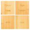 Gravure texte sur sous verre bois