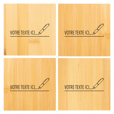 Sous verre en bois à personnaliser avec vos textes à graver