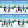 Affiche ski famille unique