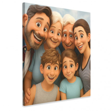 Portrait famille film d’animation 3d