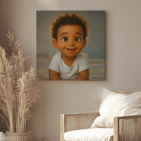 Tableau photo avec effet dessin animé 3d