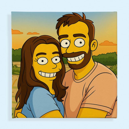 Toile personnalisée effet cartoon TV unique