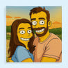 Toile personnalisée effet Simpson