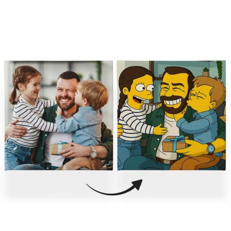 Votre photo effet dessin animé cartoon jaune