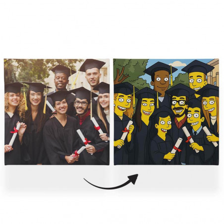 Transformez votre photo en une toile avec effet cartoon tv jaune