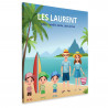 Toile famille plage personnalisable