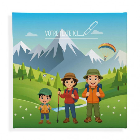 Tableau randonnée personnalisé sur cadre en bois